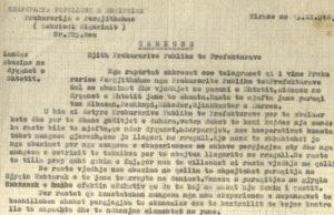 Urdhri i Prokurorisë së Përgjithshme në vitin 1946 për ndëshkimin e abuzimeve me të burgosurit dhe vjedhjet në qeli