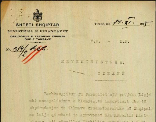 Ligji, mbi formimin e monopolit, blerjen dhe shpërndarjen e filmave kinematografikë në Shqipëri.