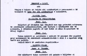 Projektligji i vitit 1945 për vendosjen e pullës-taksë mbi udhëtimet dhe mallrat në Shqipëri