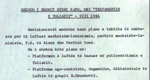 Testamenti i Toliatit dhe Shënimi i Hysni Kapos – Një betejë ideologjike në zemër të komunizmit evropian