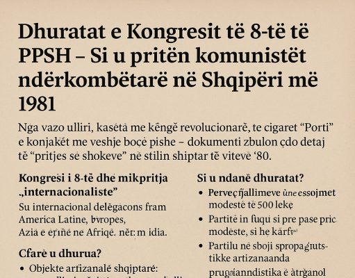Dhuratat e Kongresit të 8-të të PPSH – Si u pritën komunistët ndërkombëtarë në Shqipëri më 1981