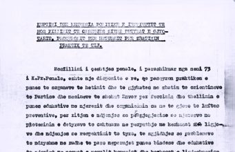 Kuptimi dhe rëndësia politike e Institutit të Mosfillimit të Çështjes si dhe detyrat e gjyqtarit, prokurorit dhe hetuesit për zbatimin praktik të tij (Kumtesë)