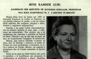 Mine Kamber Guri – Punëtore e dalluar dhe veprimtare e devotshme e Partisë së Punës