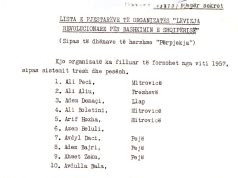 Lista sekrete e vitit 1957: Anëtarët e “Lëvizjes Revolucionare për Bashkimin e Shqipërisë” — nga Adem Demaçi te Isuf Gërvalla