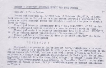 Dokumenti i vitit 1941: Prona e vajzës së Ismail Qemalit u shpronësua për zgjerimin e aerodromit të Vlorës